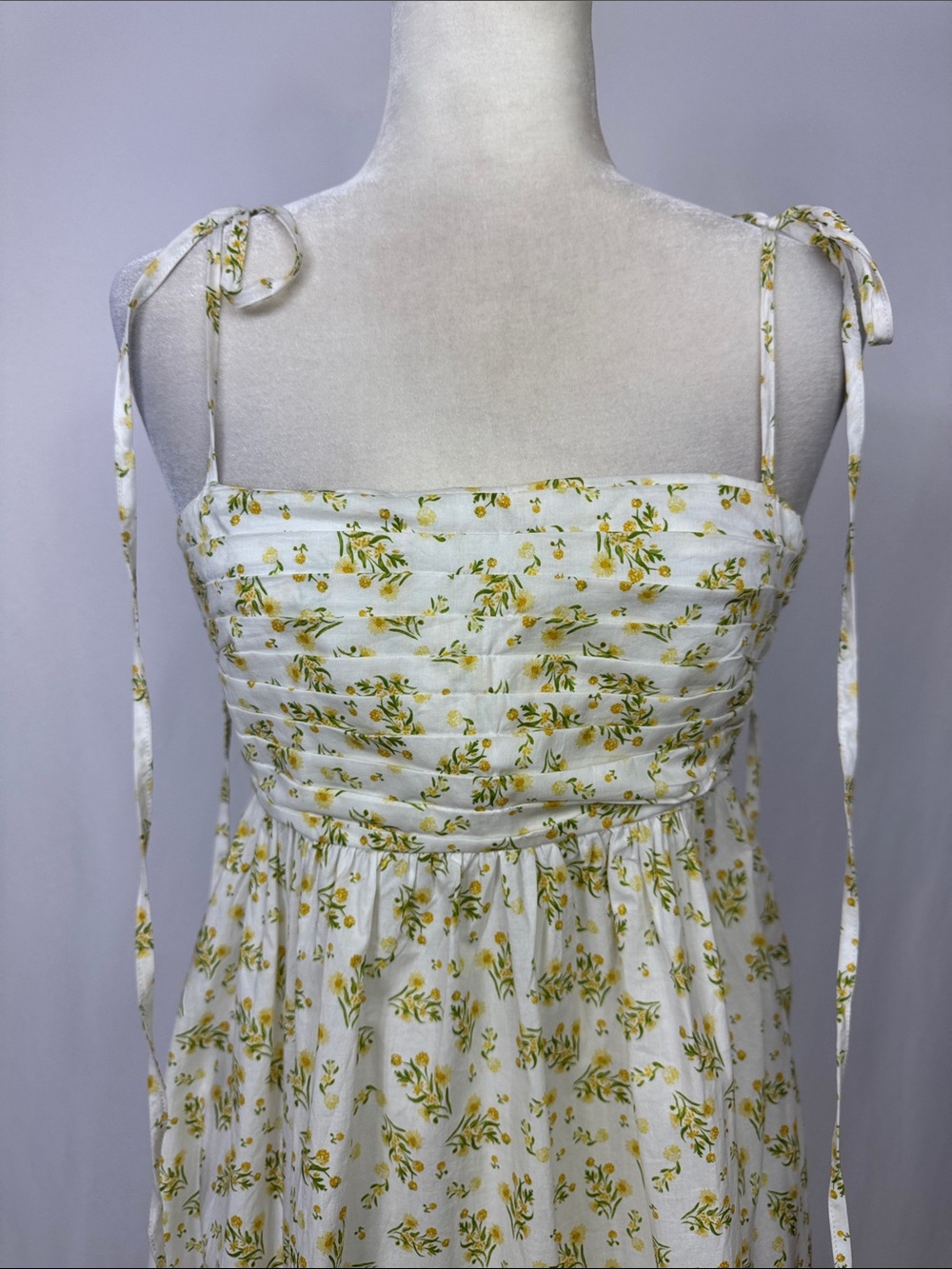 Petal &‎ Pup Ashtyn Pleated Bodice Maxi Sundress Size 6 Floral Yellow - Picture 6 of 13